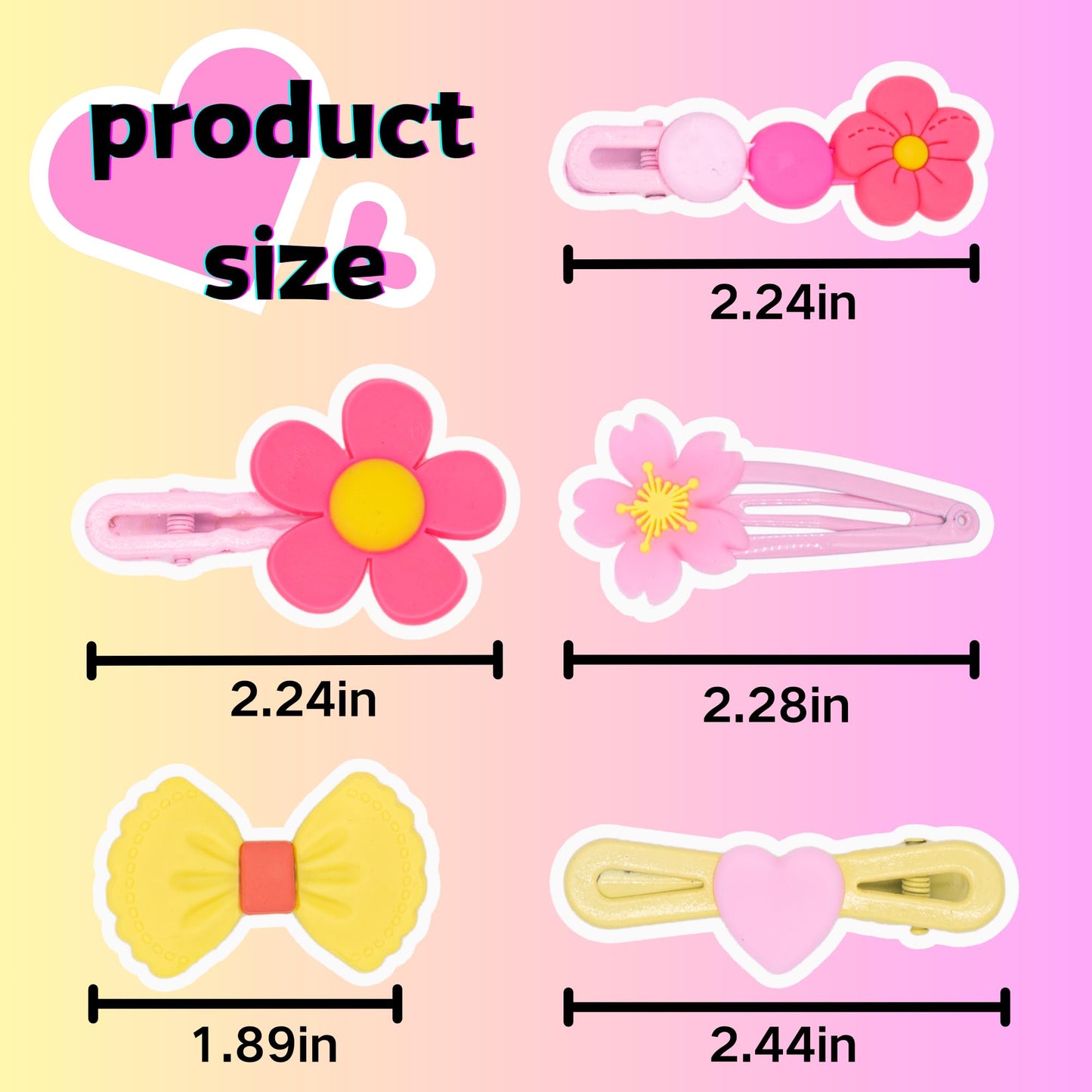 Maitianisk 25Pcs Hair Accessories For Girls Little Girl Hair Clips Barrettes For Baby Toddler Teens Women Kids Cute Candy Colorf