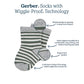 Gerber Baby 6-Pair Sock, White, 3-6 Months