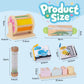 Wooden Baby Toys, 6-in-1 Newborn Learning Educational Sets Includes Mirror Spinning Drum, Rain Stick, Soft Cloth Books, Shape So