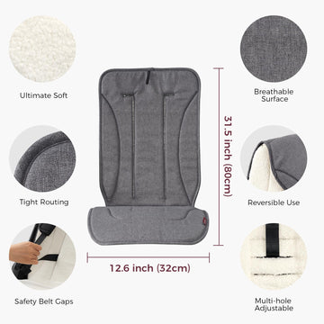 Momcozy Reversible Stroller Cushion | Universal Breathable Stroller Liner | Winter Warm Car Seat Liners | Crib Carriage Cushion