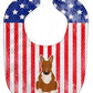 Carolines Treasures Patriotic USA Baby Bib, Bull Terrier Red, Large