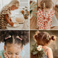 Cherssy 2' Daisy Flowers Hair Clips For Girls, 12 Pcs Cotton Fully Lined Alligator Clips, Non Slip Floral Baby Barrettes Hair P