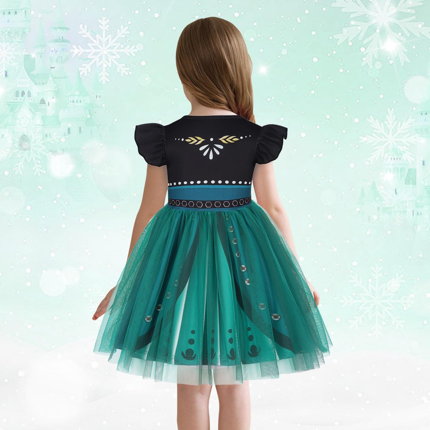 Henzworld Toddler Baby Girls Princess Dress Toddler Kids Costume Dress Up For Girls Halloween Cosplay Theme Party Outfit Short F