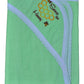 HAFEELA 100% Soft Cotton New Born Baby Hooded Jakard Towel Embroidery  Pack of 1 (Green)