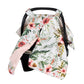 Insular Floral Car Seat Covers For Babies, Infant Minky Car Seat Canopy Cover For Boys Girls, Newborn Carseat Cover, Breasstfeed