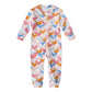 Owlivia Organic Cotton Baby Boy Girl Zip Up Sleep N Play, Footless, Long Sleeve(0-3 Months, Colorful Heart & Camel)