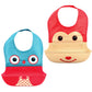 HAHA Baby Silicone Bibs for Girls Boys Eating Feeding Toddler Waterproof RollUp Bib with Food Catcher Unisex Infant Bibs for Ba
