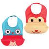 HAHA Baby Silicone Bibs for Girls Boys Eating Feeding Toddler Waterproof RollUp Bib with Food Catcher Unisex Infant Bibs for Ba