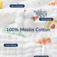 Usbettas Muslin Baby Hooded Towel, Ultra Soft And Highly Absorbent Toddler Bath Towel, 100% Muslin Cotton Bath Wrap For Babies -