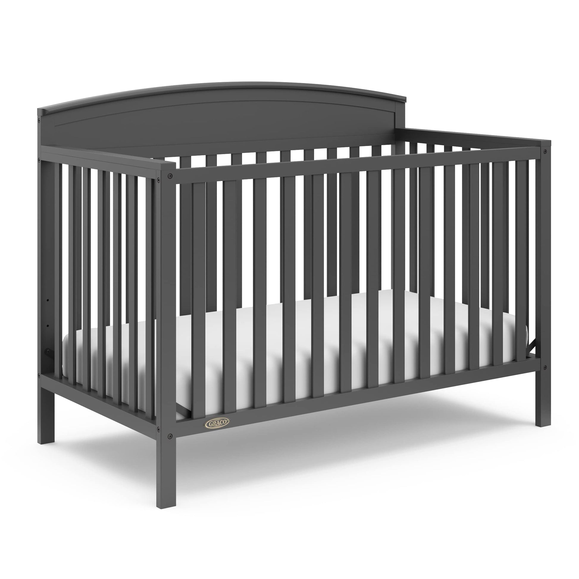 Graco Benton 5-in-1 Convertible Crib (Gray) - GREENGUARD Gold Certified, Converts from Baby Crib to Toddler Bed, Daybed and Full
