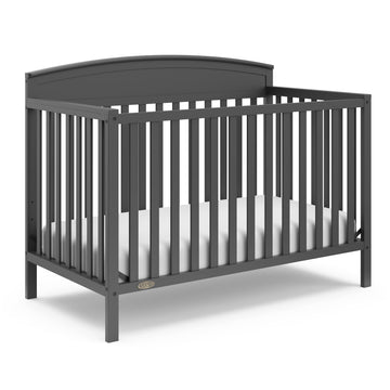 Graco Benton 5-in-1 Convertible Crib (Gray) - GREENGUARD Gold Certified, Converts from Baby Crib to Toddler Bed, Daybed and Full