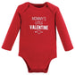 Hudson Baby Unisex Baby Cotton Long-Sleeve Bodysuits, Valentine Truck, 3-6 Months