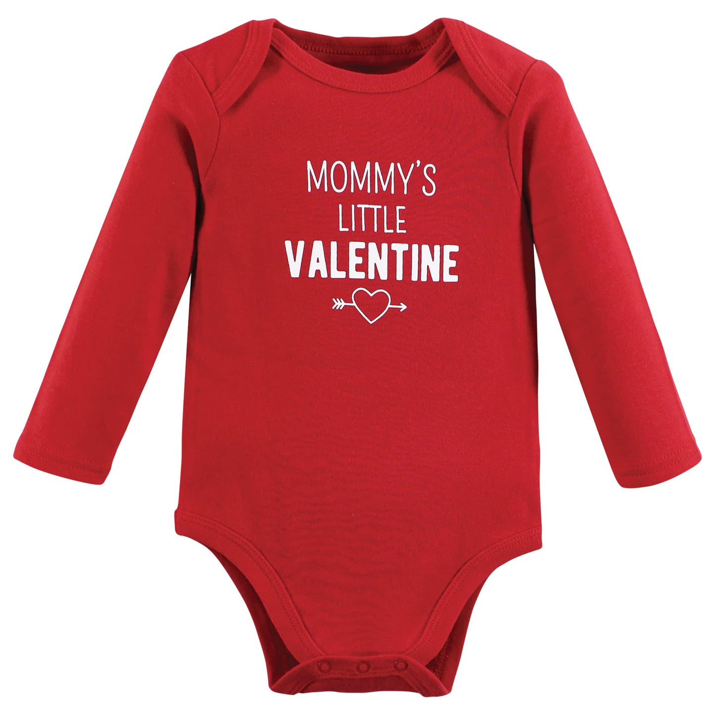 Hudson Baby Unisex Baby Cotton Long-Sleeve Bodysuits, Valentine Truck, 3-6 Months