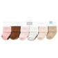 Hudson Baby Unisex Baby Cotton Rich Newborn And Terry Socks, Pink Tan Stripe, 6-12 Months