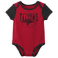 Outerstuff Nfl Newborn Baby And Infant Short Sleeve Bodysuit Variety 3-Pack - Atlanta Falcons, 3-6M