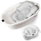 EverKiddo Baby Bathtub, Baby Bath Tub with Thermometer & Soft Cushion, Collapsible Infant Bathtub for Newborn to Toddler 0-36 Mo