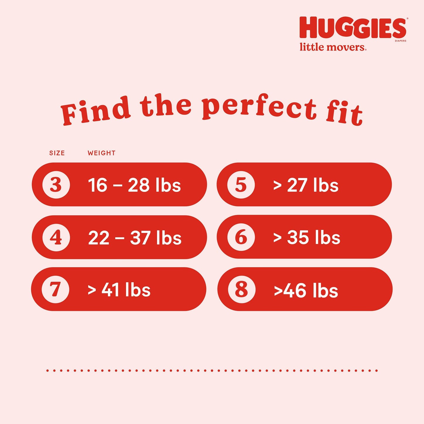 Huggies Size 8 Diapers, Little Movers Baby Diapers, Size 8 (46+ Lbs), 62 Count
