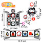 Black and White High Contrast Baby Toys 0-6 Months with Mirror, Crinkle and Rattles, Soft Baby Toys for Brain Development Montes