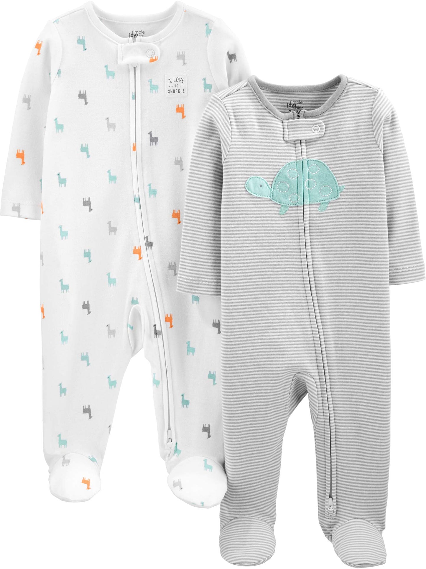 Simple Joys by Carters Baby 2-way Zip Cotton Footed Sleep and Play