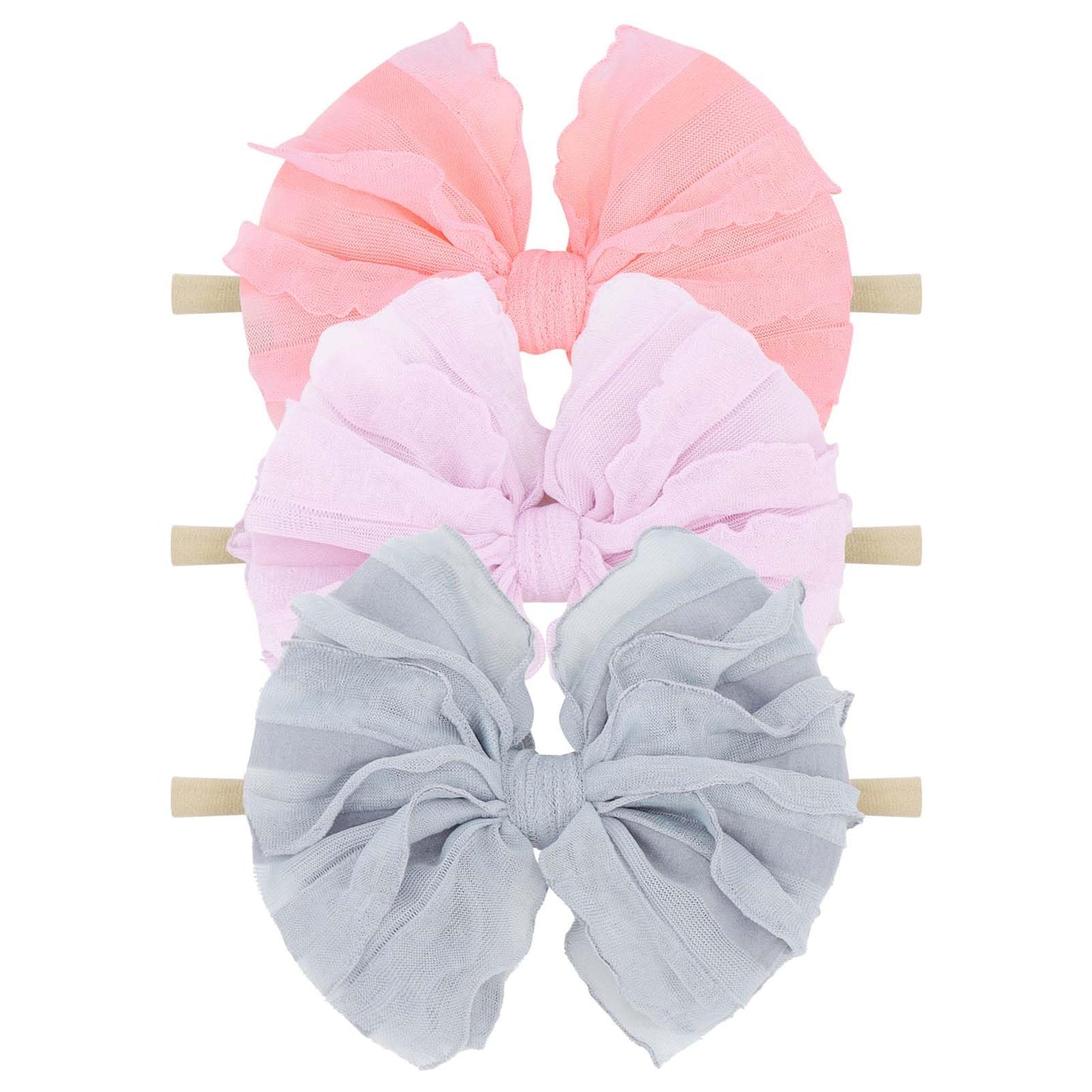 Lanmerry Baby Girls Stretchy Soft Knot Headbands With Hair Bows Newborn Toddler Hairbands Infant Toddlers Kids Hair Accessories
