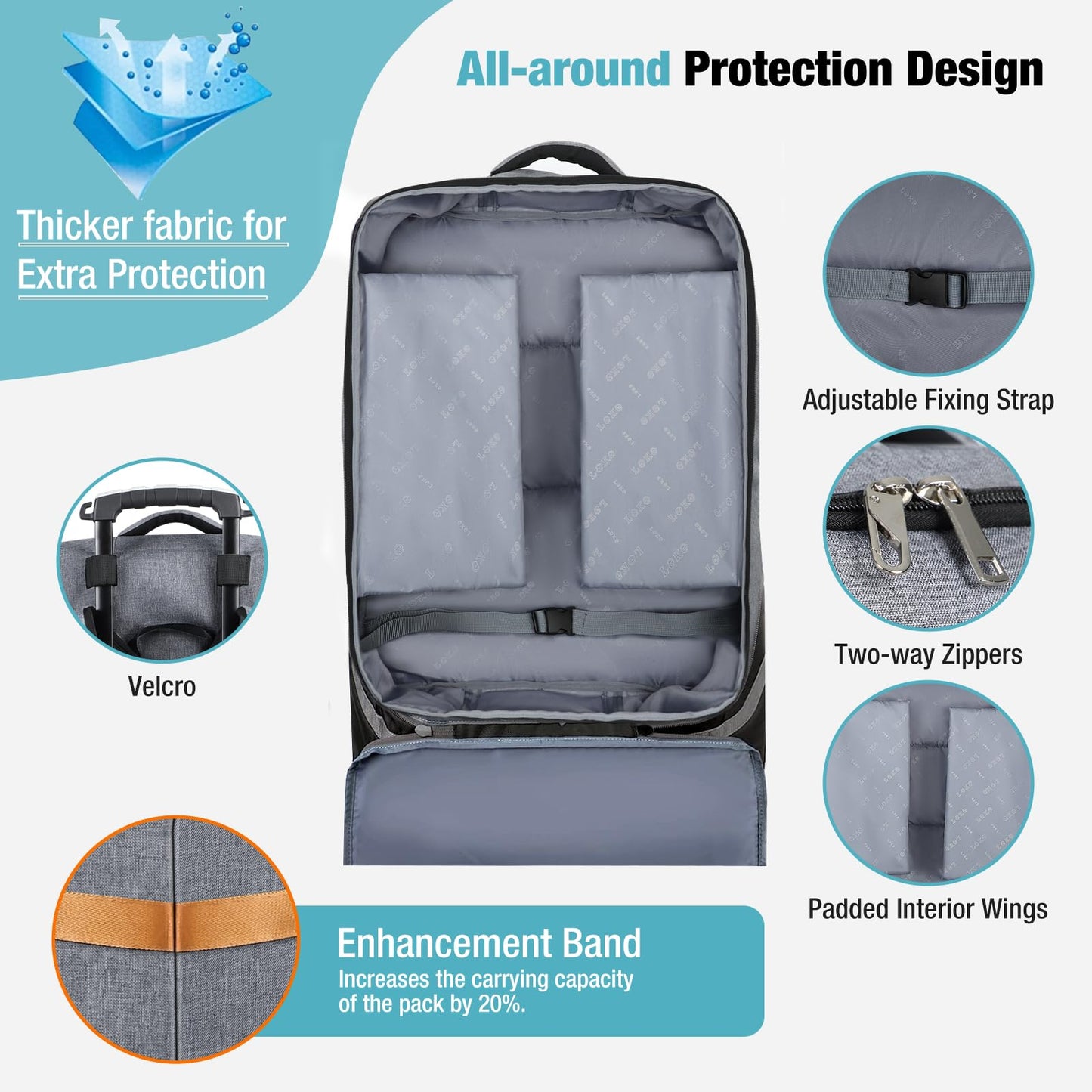 Tonyeee Upgraded Car Seat Travel Bag With Wheels, Car Seat Bags For Air Travel, Car Seat Storage Bag With Foldable Trolley, Padd