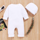 Baby Boys Girls Halloween Clothes Newborn First Halloween Romper Ghost Outfit (White,0-3 Months)