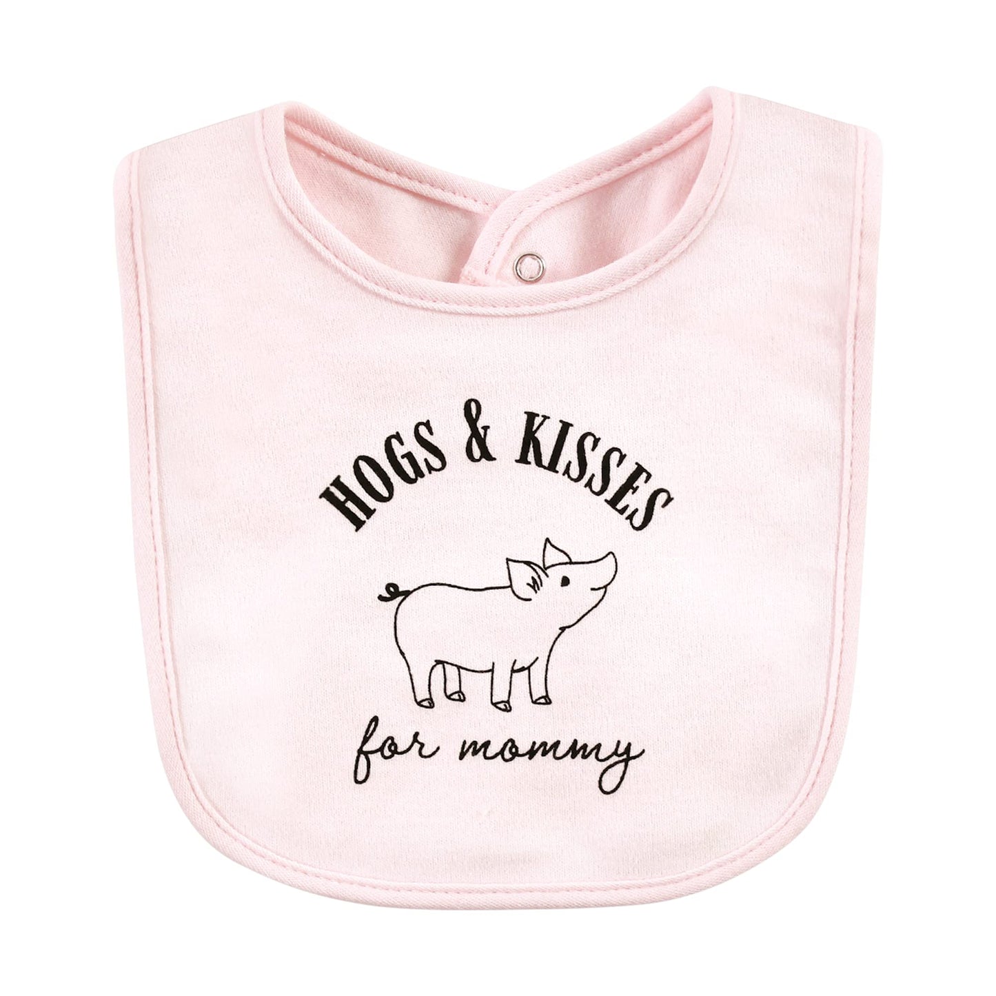 Hudson Baby Unisex Baby Cotton Bibs, Girl Farm, One Size