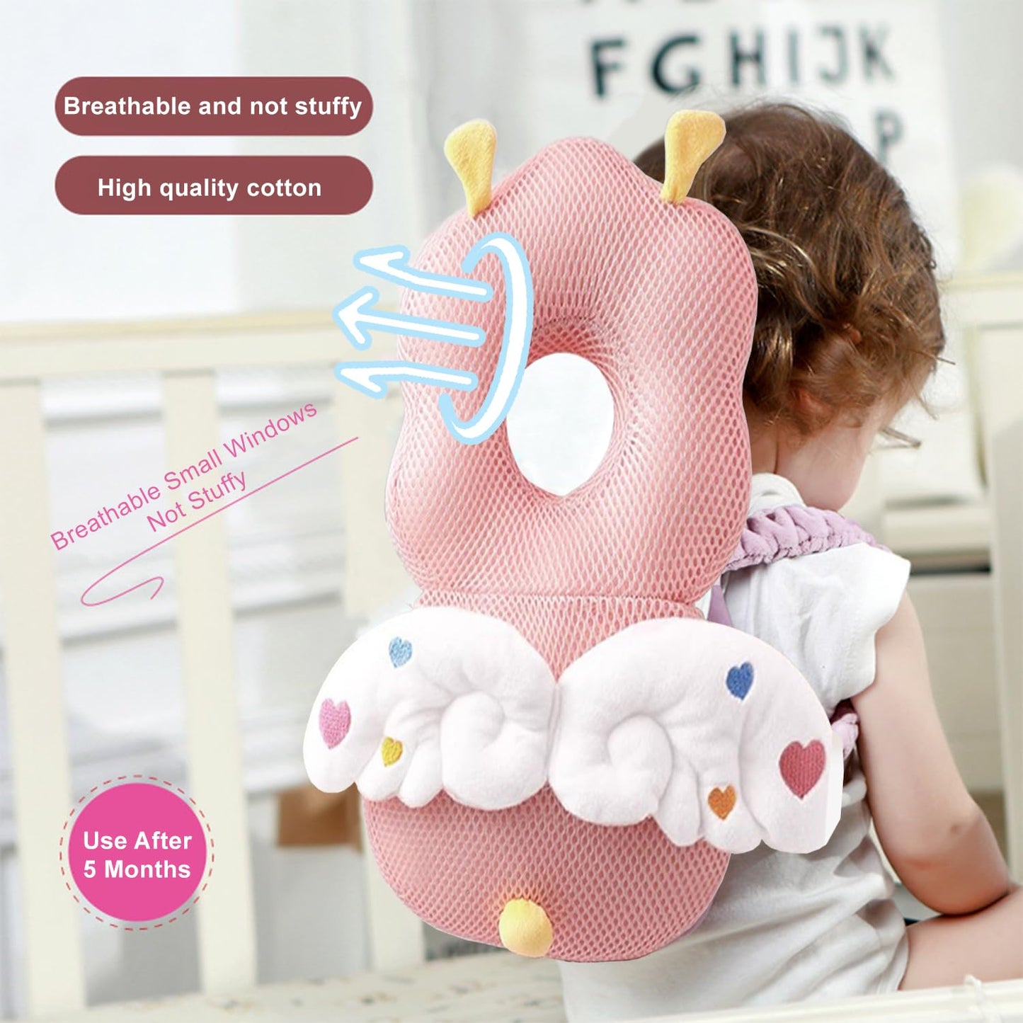 Baby Head Protector Backpack -Baby Safety Products For Baby Toddler Walker, Baby Back Protection For Crawling & Walking,Soft & L
