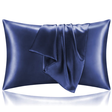 Bedelite Toddler Pillowcases 13X18 Inches - Super Soft And Silky Satin Pillowcase For Hair And Skin 2 Pack, Navy Cooling Pillow