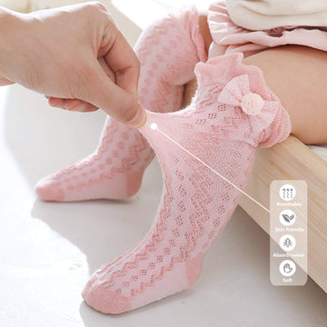 Apone Fatu Baby Knee High Socks Non Slip Grip Ankle Socks Ruffled Long Stockings For Infants Toddlers Kids Boys Girls (As1, Age,