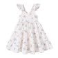 Younger Tree Toddler Baby Girl Dress Summer Outfits Flutter Sleeve Smocked Dress Kids Causal Boho Dresses Clothes (5-6T, Blue Fl