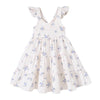 Younger Tree Toddler Baby Girl Dress Summer Outfits Flutter Sleeve Smocked Dress Kids Causal Boho Dresses Clothes (4-5T, Blue Fl