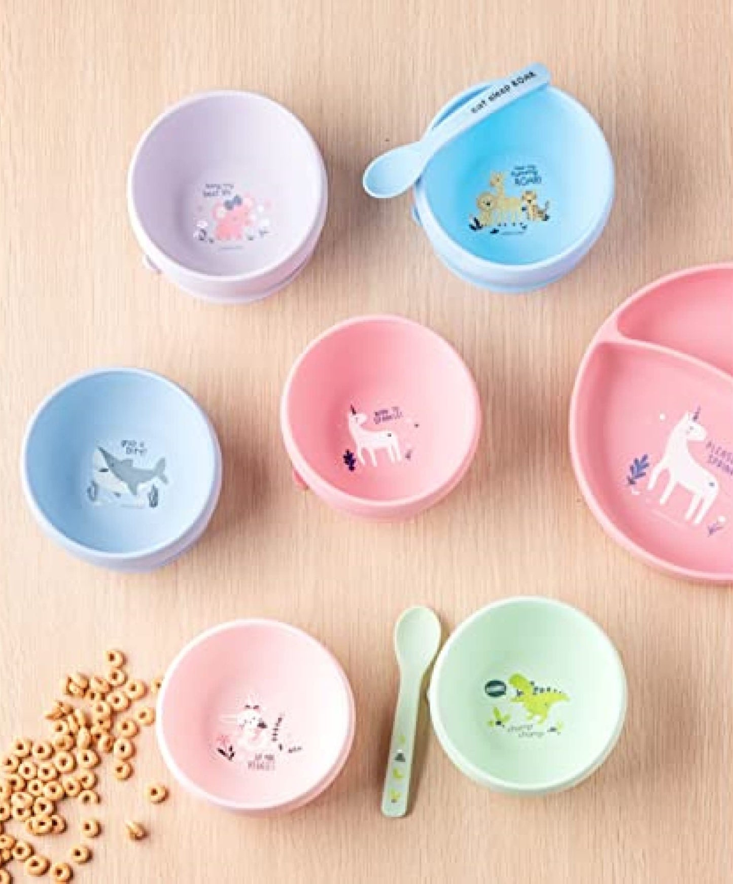 Stephen Joseph, Silicone Baby Bowls, Suction Bowl, Stay Put Suction Bowl, First Stage Self Feeding, Elephant
