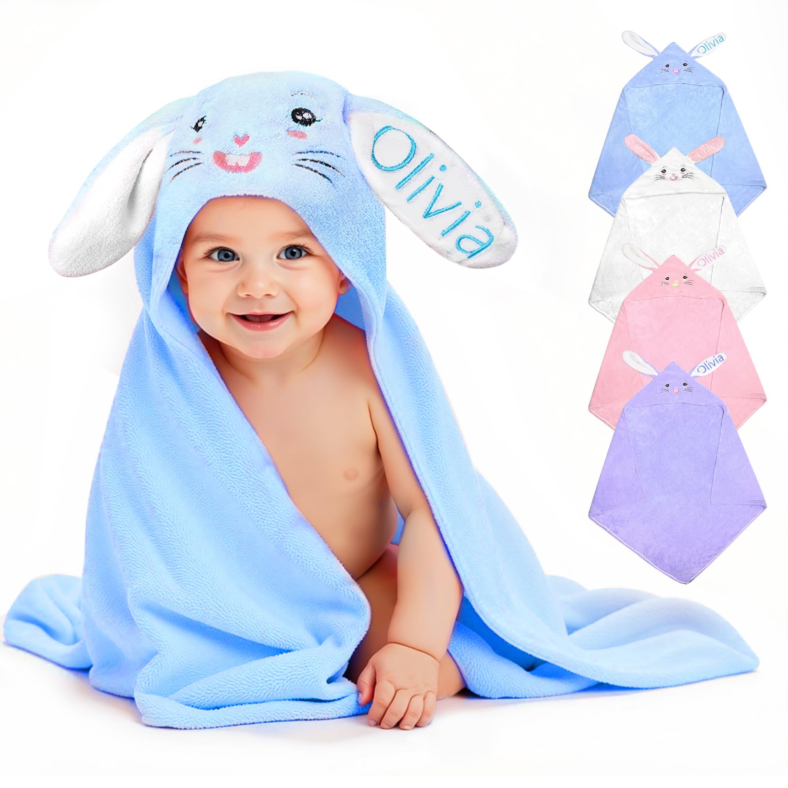 Individz Custom Hooded Bath Towel With Name, Personalized Highly Absor – Cutebab WBCBBB0DYD4QQ63