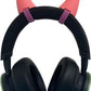 2X Demon Horns For Headset/Cosplay - Made In Usa -16 Colors Combos (Pink)