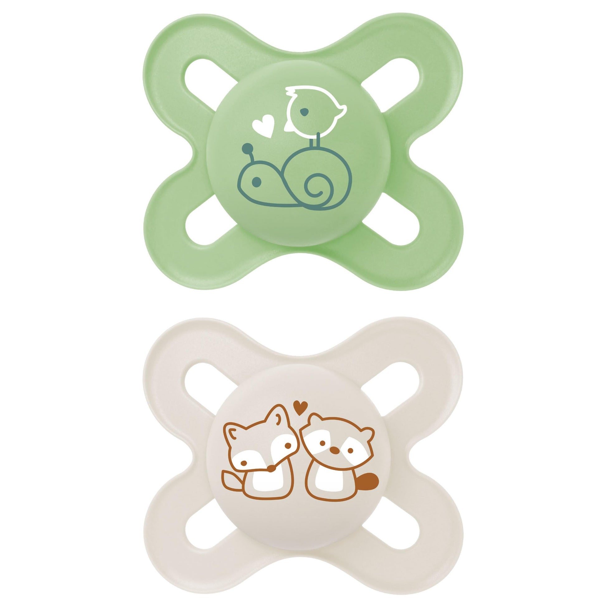Mam Original Start Newborn Baby Pacifier, Best Pacifier For Breastfed Babies, Sterilizer Case, Unisex, 0-3 Months, 2 Count (Pack