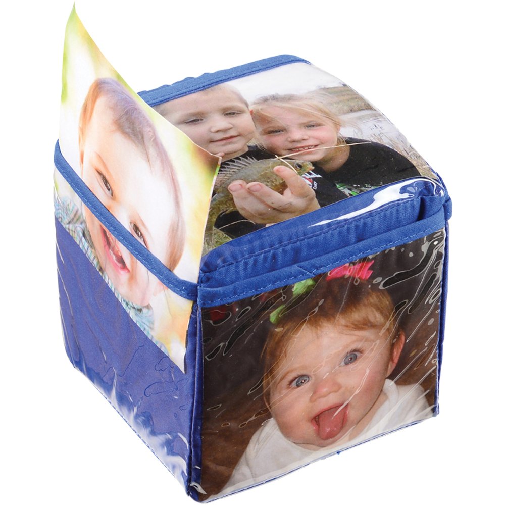Constructive Playthings Customizable Stacking Block Toys with Photo Pockets for Ages 12 Months+, Toddler Soft Foam Building Bloc