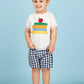 Mud Pie Baby Boys T-Shirt Mud Pie Back To School Toddler Boy T Shirt And Short Set, Boy, Small 12-18M Us