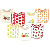 Hudson Baby Unisex Baby Cotton Bibs, Veggies, One Size
