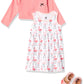 Hudson Baby Baby Girl Cotton Dress, Cardigan And Shoe Set, Flamingos, 0-3 Months