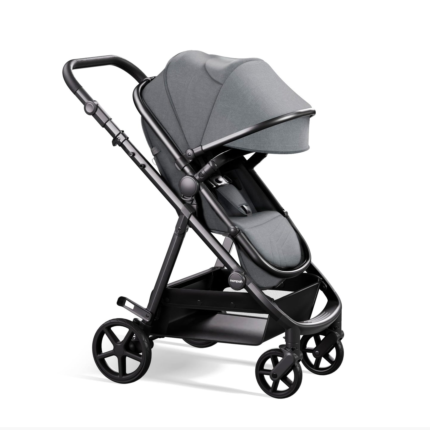 Mompush Baby Stroller, Convertible 2-In-1 With Bassinet Option, Infant Car Seat Compatible, Includes Adapter - Sturdy Full-Size