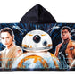 Star Wars Hooded Towel Finn, Rey & Bb8 Cotton Bath, Beach, Pool