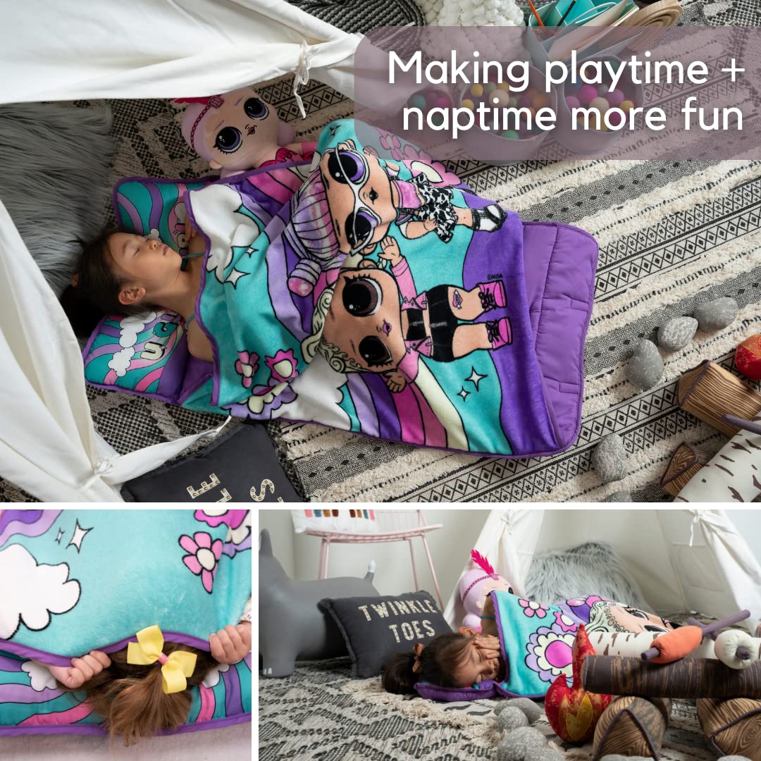 Lol Surprise! 24'(W) X 45'(L) Soft Toddler Nap Mat With Pillow And Blanket Perfect For Preschool, Daycare, And Travel (100% Of
