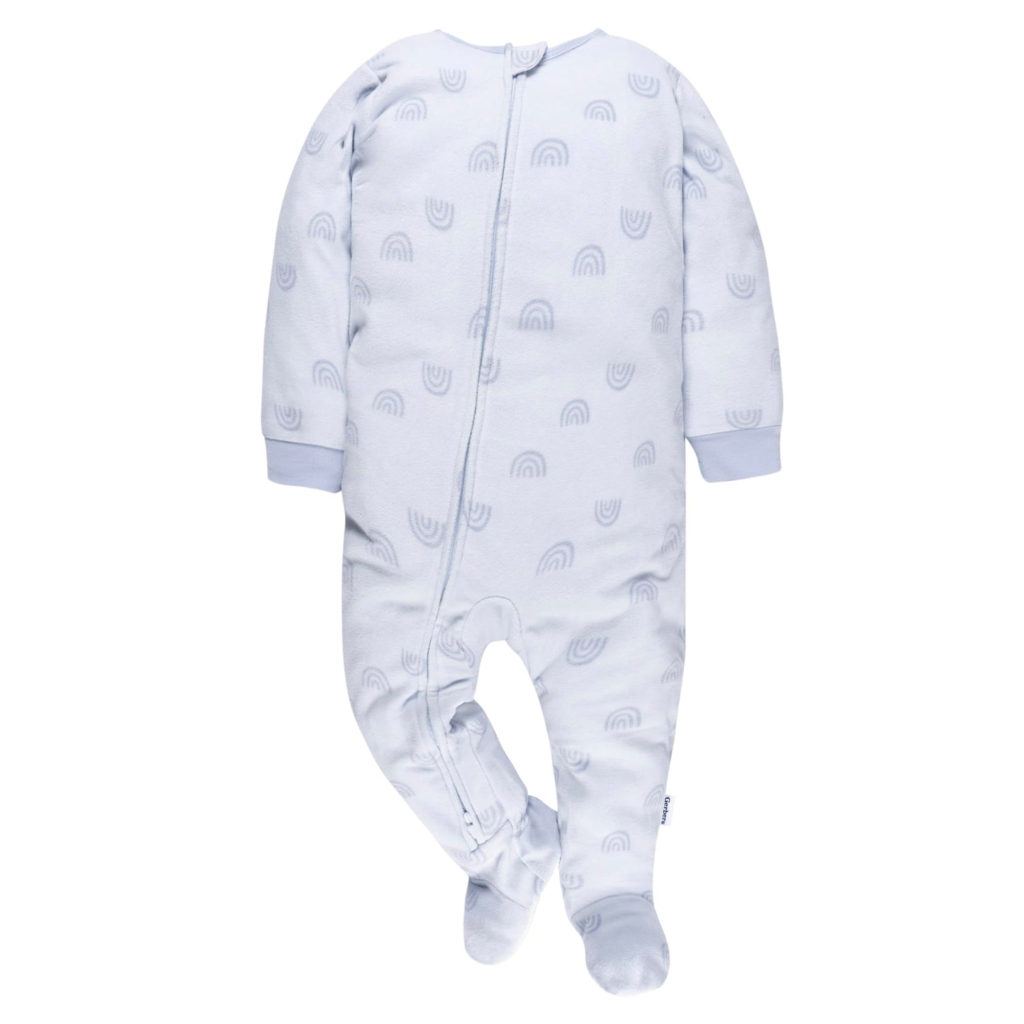 Gerber Baby Girl'S Flame Resistant Fleece Footed Pajamas 3-Pack, Purple Rainbows