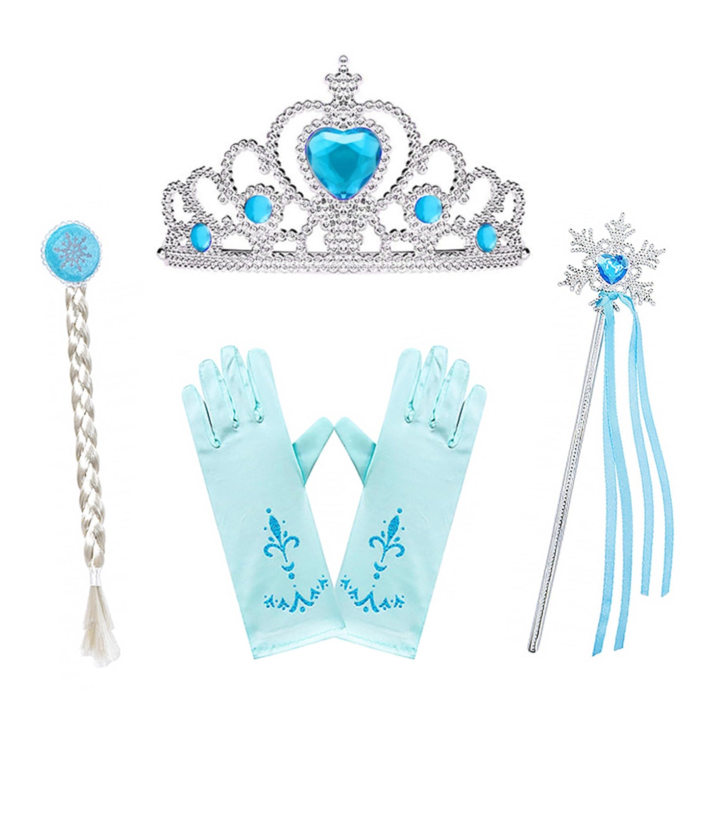Girls Princess Elsa Dress Costume - Halloween Birthday Party Dress Up For Toddler Girl Kids 3T 4T 5T 6T 7T 8T