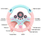 deAO Kids Steering Wheel for Backseat with Key Baby Toys Pretend Driving Simulated Steering Wheel Toy with Light and Music Gifts