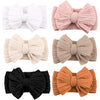 Niceye Handmade Baby Headbands Soft Stretchy Nylon Hair Bands With Bows For Newborn Infant Baby Toddler Girls- Pack Of 6