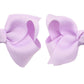 ZOONAI 3 Inch Baby Girl Hair Bows Boutique Hair Clip Teens Toddlers Hairpin Headwear - Set of 2 (Light Purple)