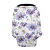 LedBack Floral Baby Car Seat Covers Carseat Canopy, Purple Daisy Breathable Breastfeeding Covers for Babies Boys and Girls