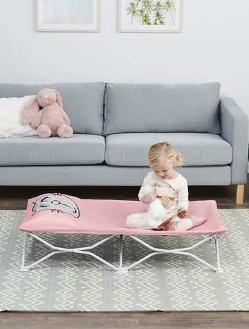 Regalo My Cot Pals Small Single Portable Toddler Bed , Cat, Pink